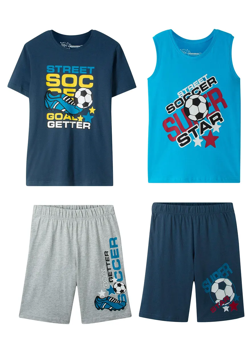 T-Shirt + Tanktop + Bermudas (4-tlg. Set)