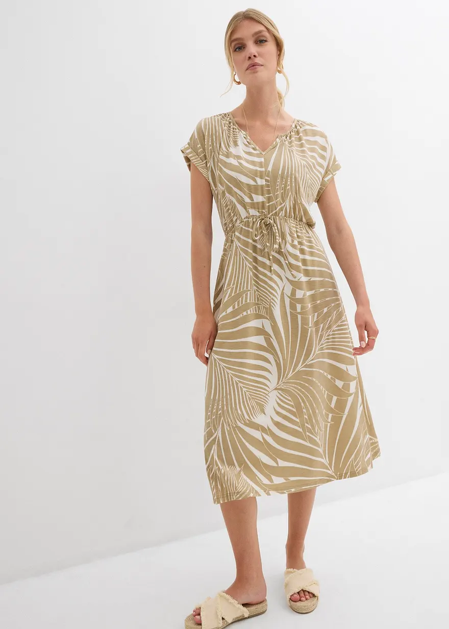 Jerseykleid aus fließendem Viskose-Mix