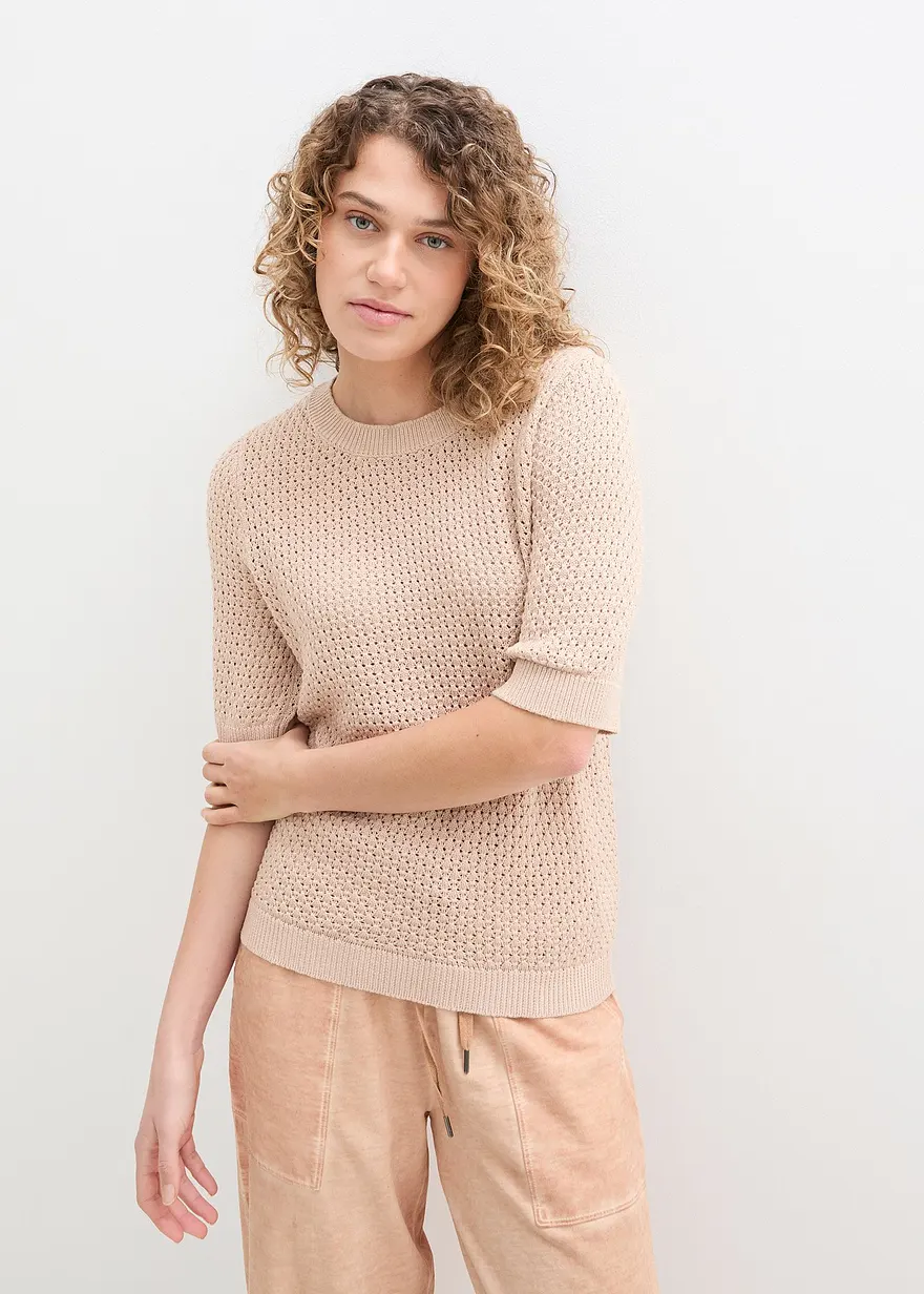 Strickshirt, halbarm
