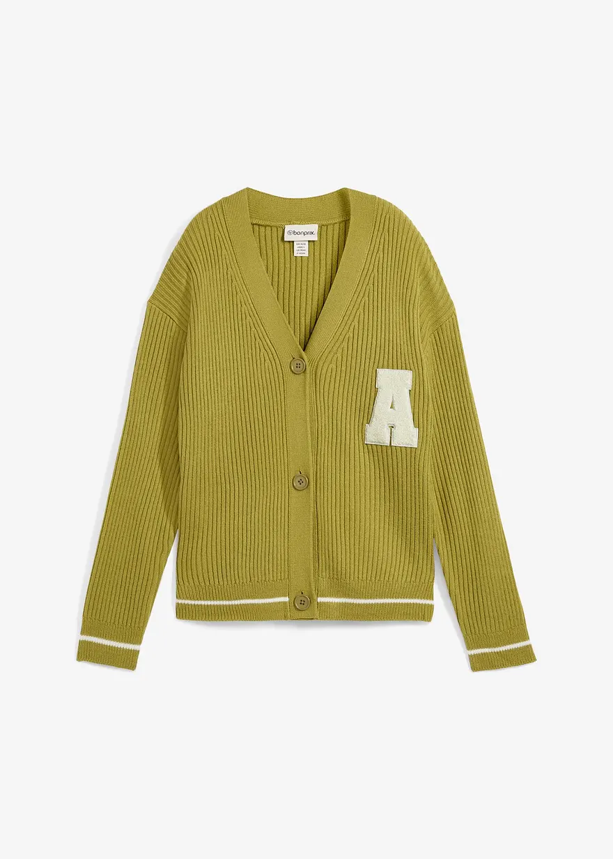 Oversize-Strickjacke mit Stickerei