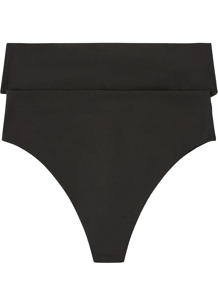 Highwaist String mit Glanzeffekt (2er Pack)