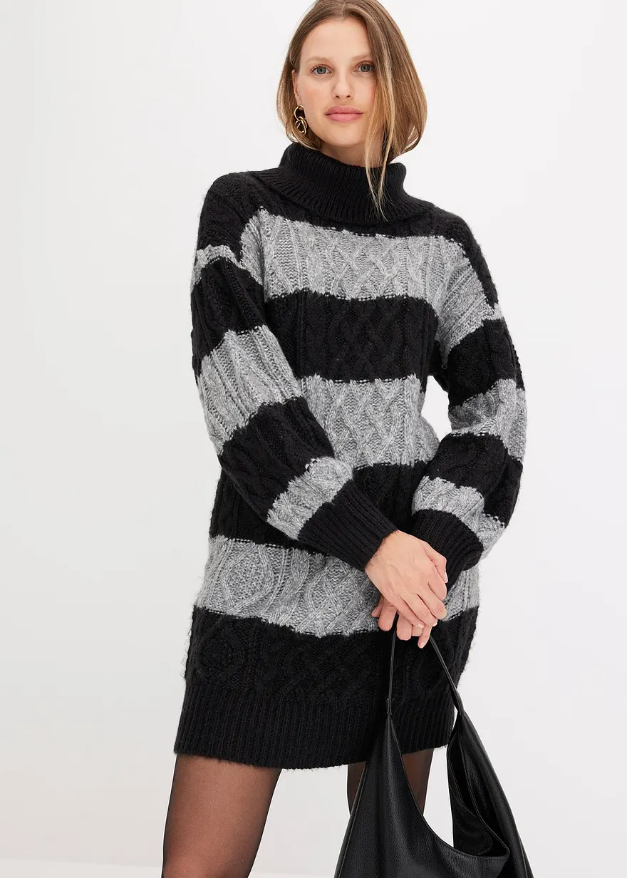 Gestreiftes Strickkleid