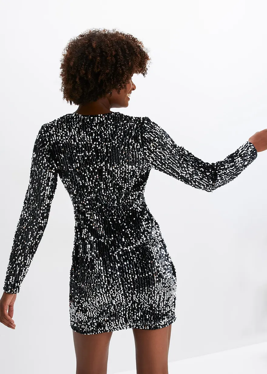 Paillettenkleid aus softem Samt