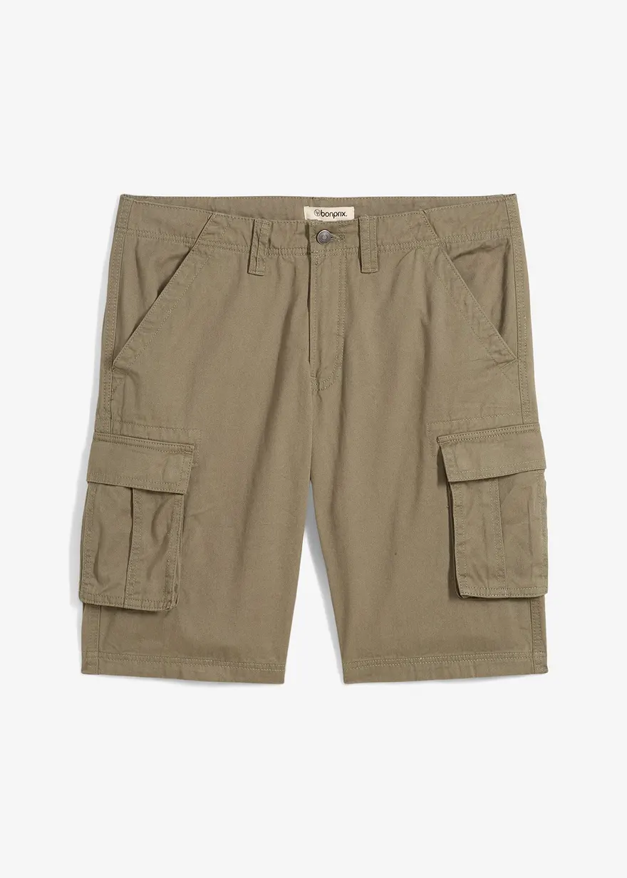 Cargo-Bermuda aus reiner Baumwolle, Relaxed Fit