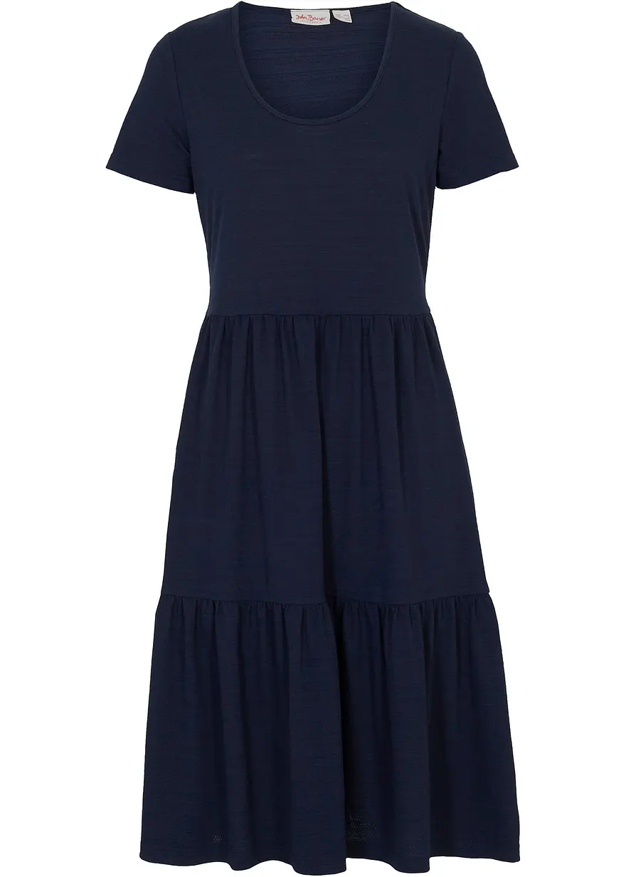 Shirtkleid mit Strukturmuster aus Viskose-Mix