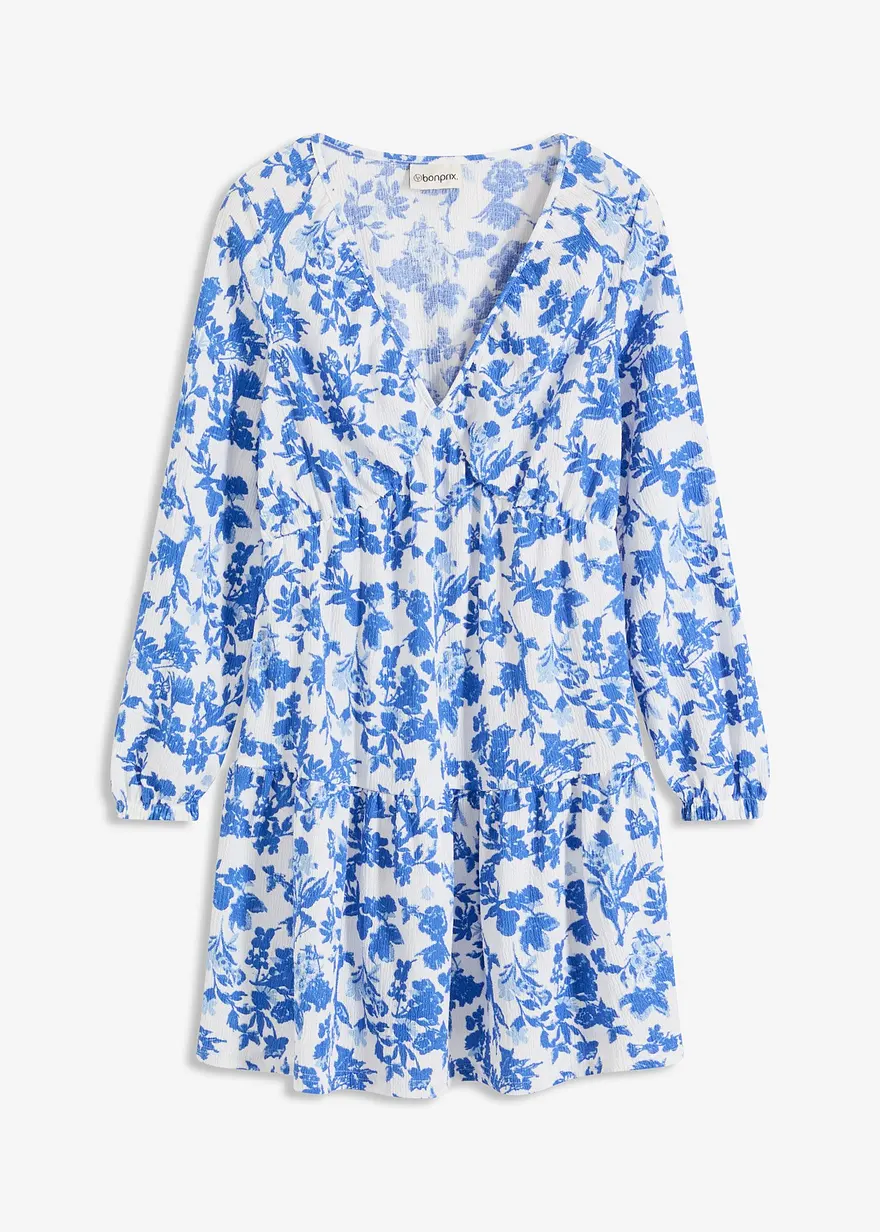 Jerseykleid aus strukturiertem Crêpe