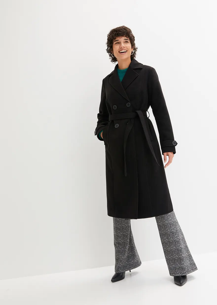Winter-Trenchcoat in Wolloptik
