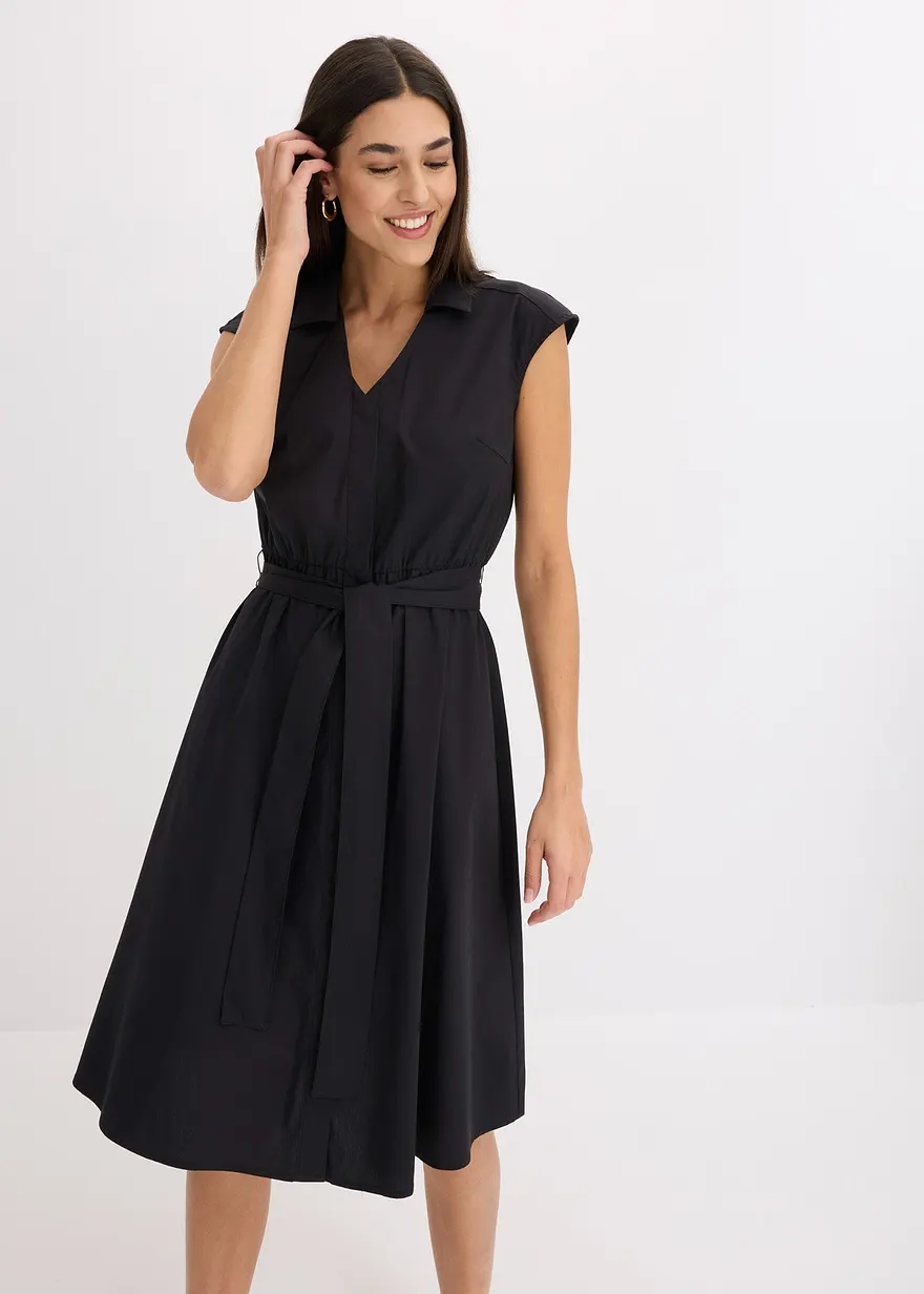 Blusenkleid mit Bindegürtel