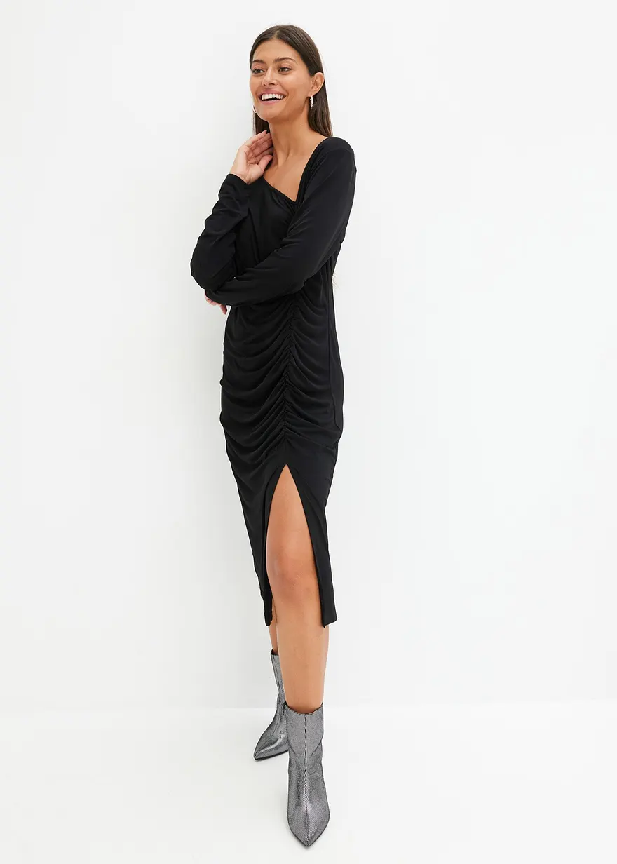 Jerseykleid mit Ausschnitt