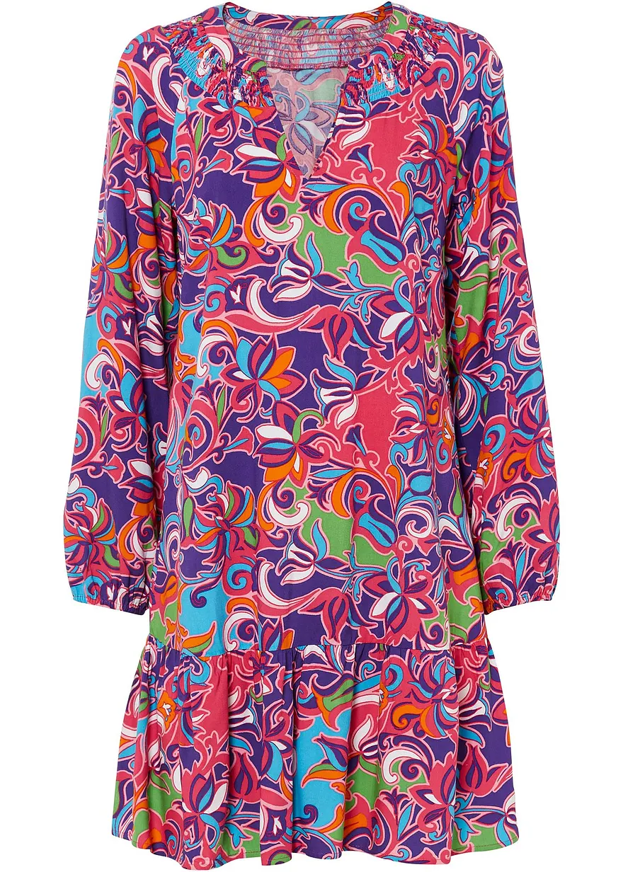 Tunika-Kleid aus fließender Viskose