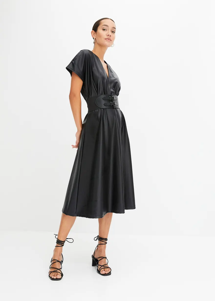 Lederimitat-Kleid