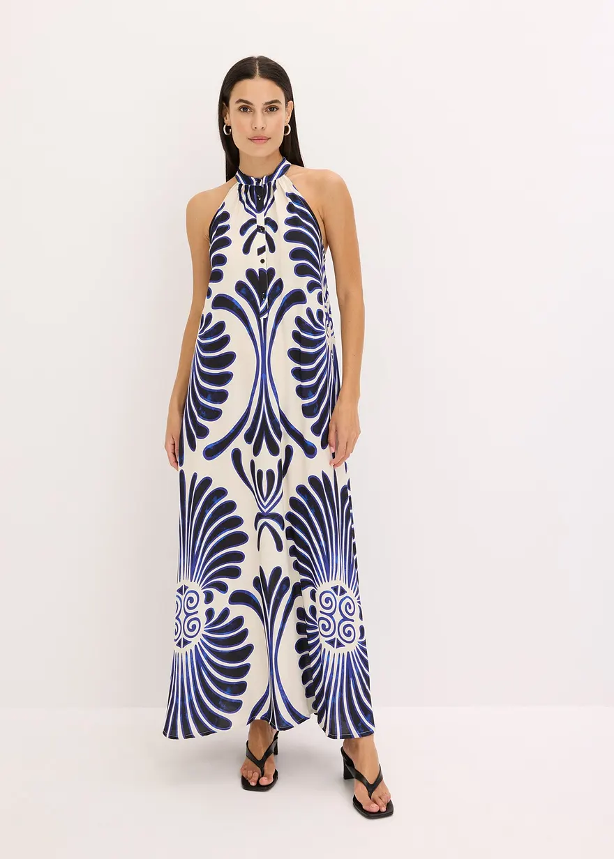 Weites Maxikleid aus fließender Viskose
