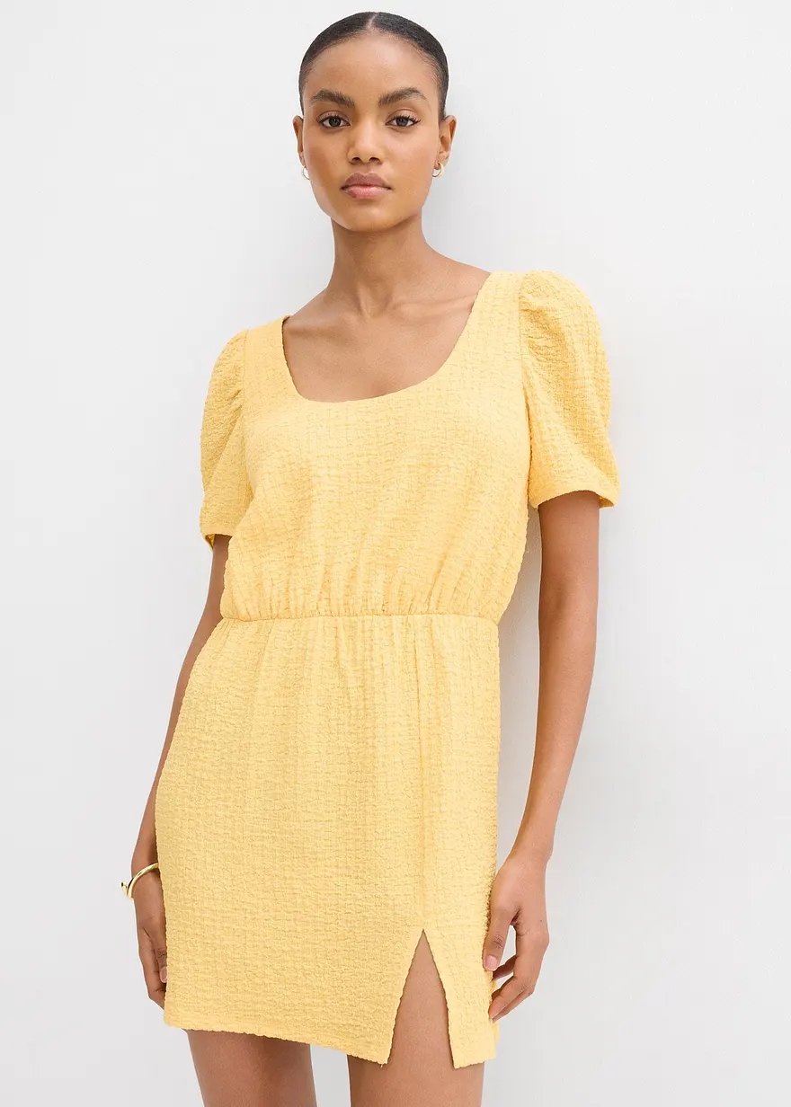 Shirtkleid aus strukturiertem Crêpe