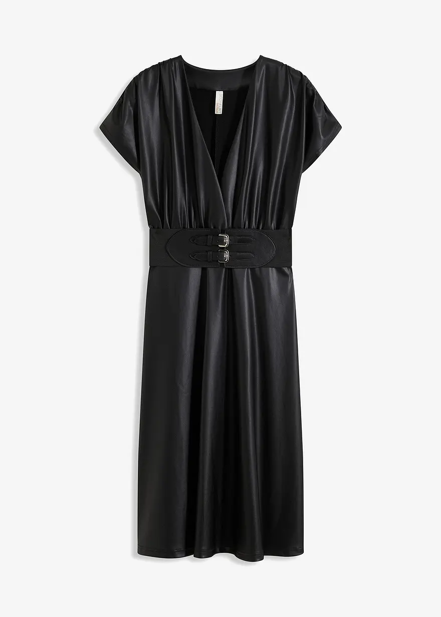 Lederimitat-Kleid