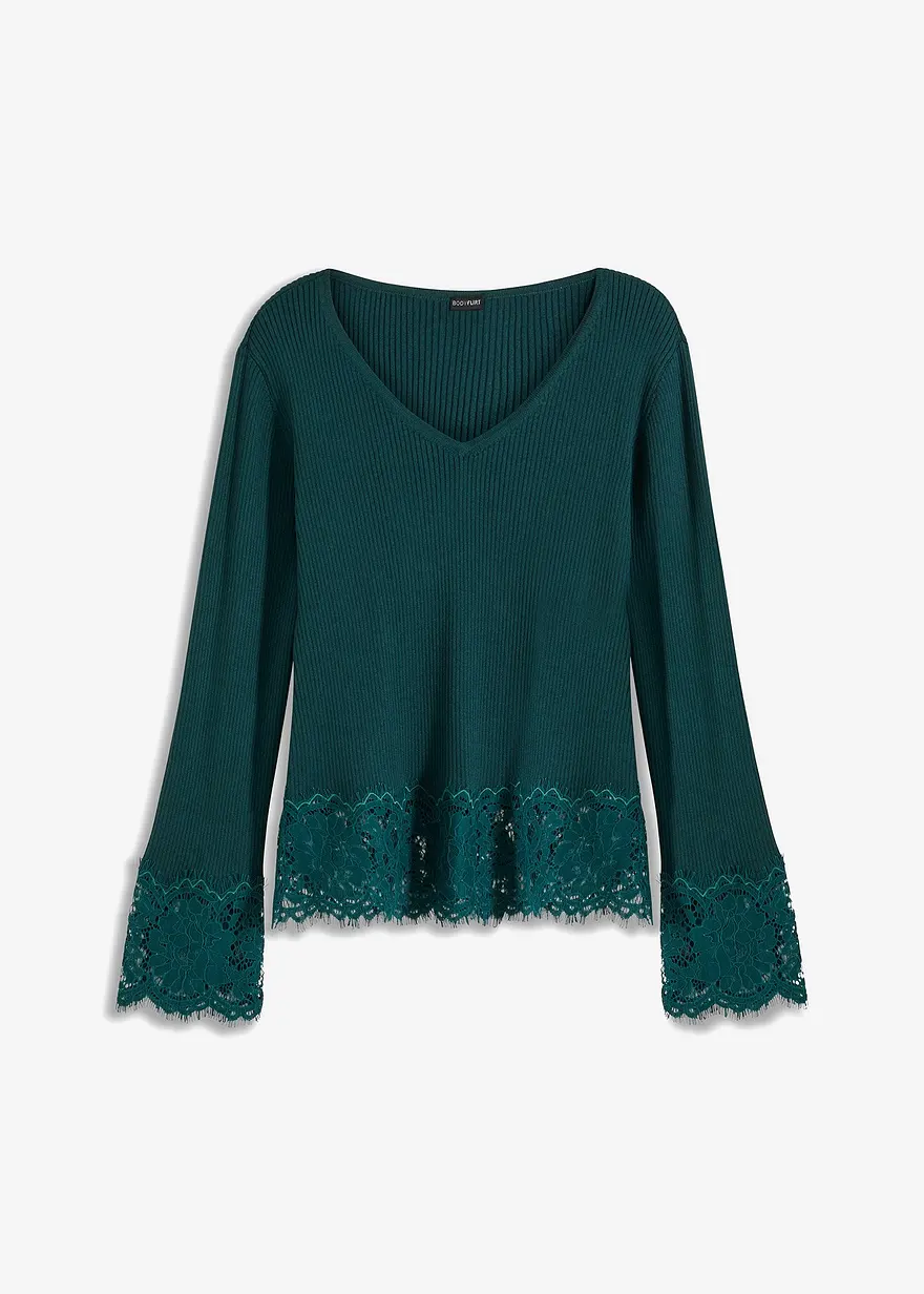 Pullover mit Spitze