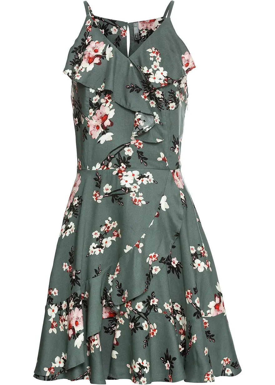Trägerkleid mit Volants