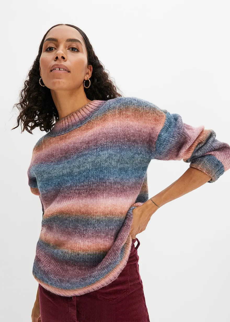Pullover mit Farbverlauf und Wollanteil