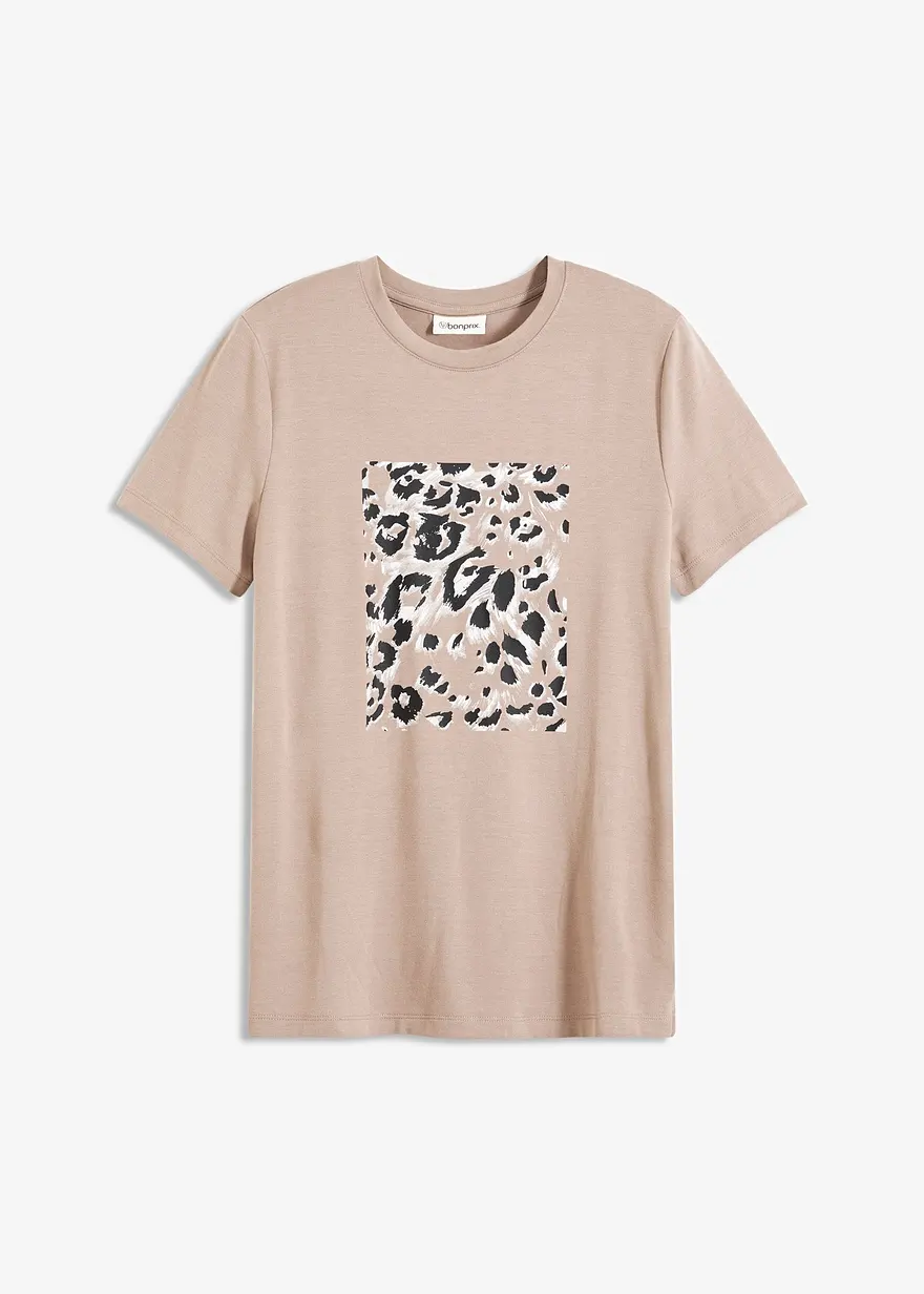 T-Shirt mit Leoprint