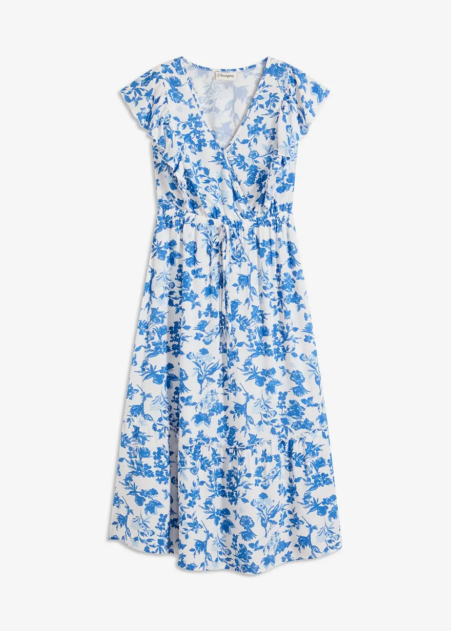 Midikleid aus fließender Viskose
