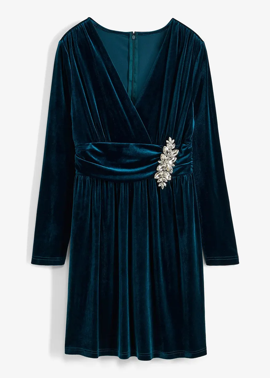 Jerseykleid aus glänzendem Samt
