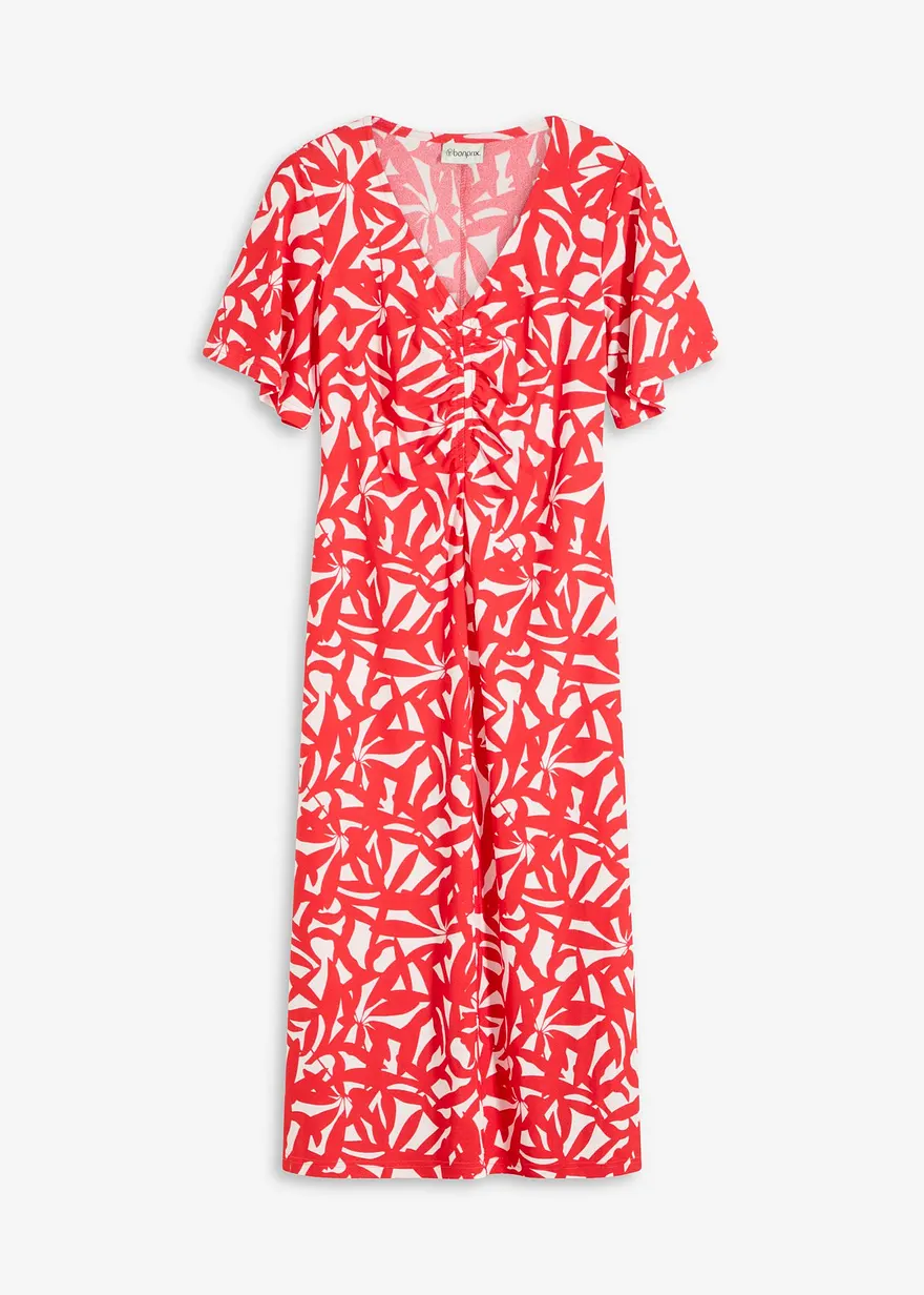 Jerseykleid mit Raffung