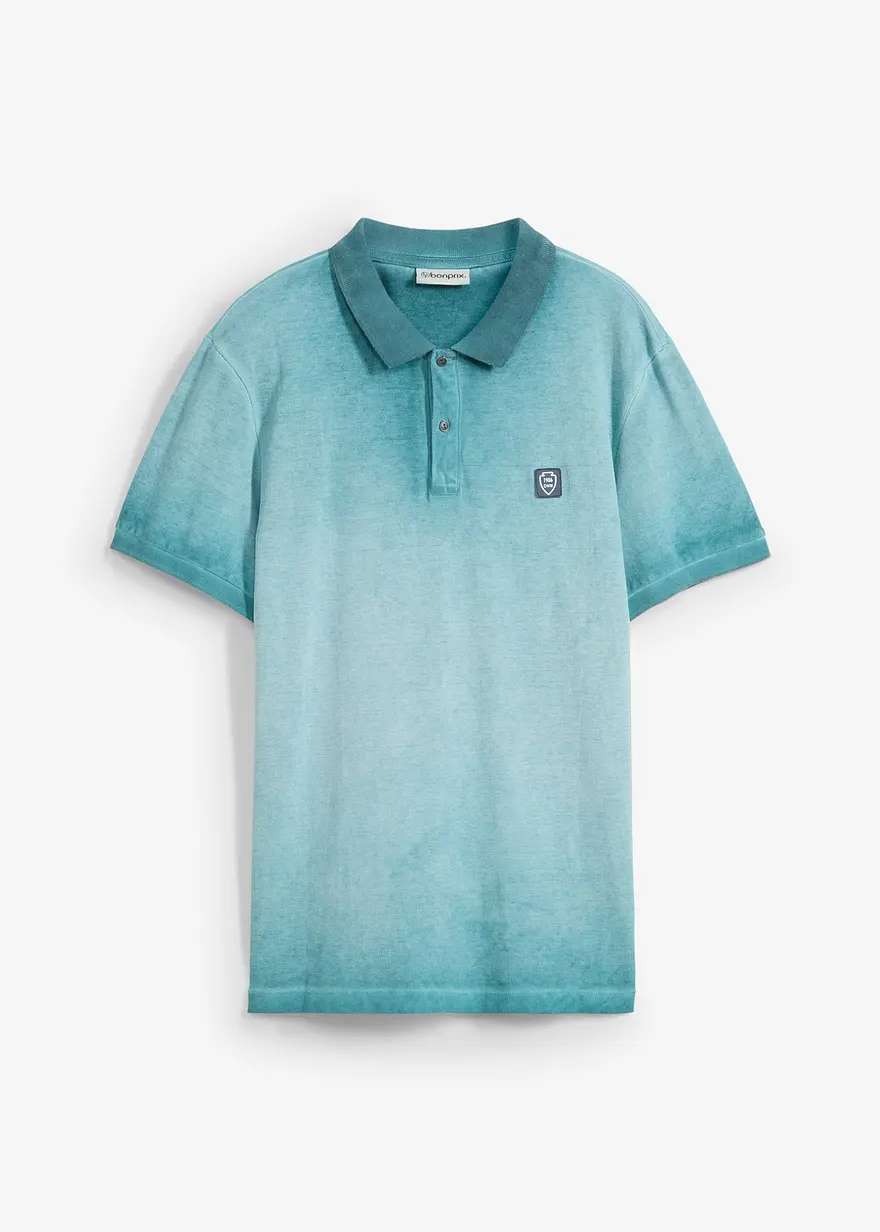 Piquè-Poloshirt in gewaschener Optik
