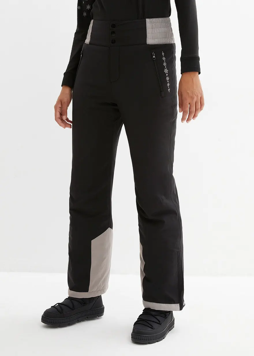 Ski Thermo-Funktionshose mit High Waist Bequembund, wasserdicht, Straight