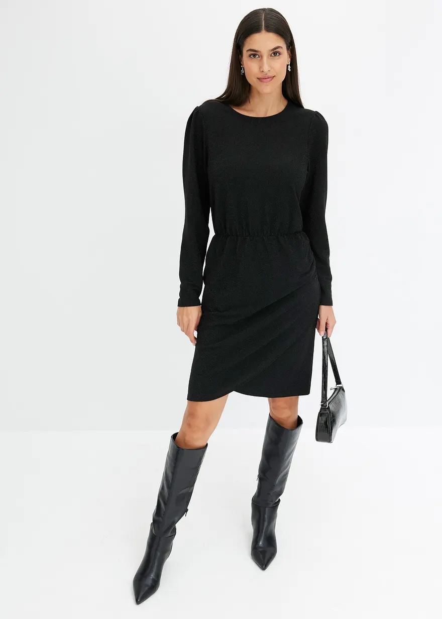Jerseykleid mit Glitzer