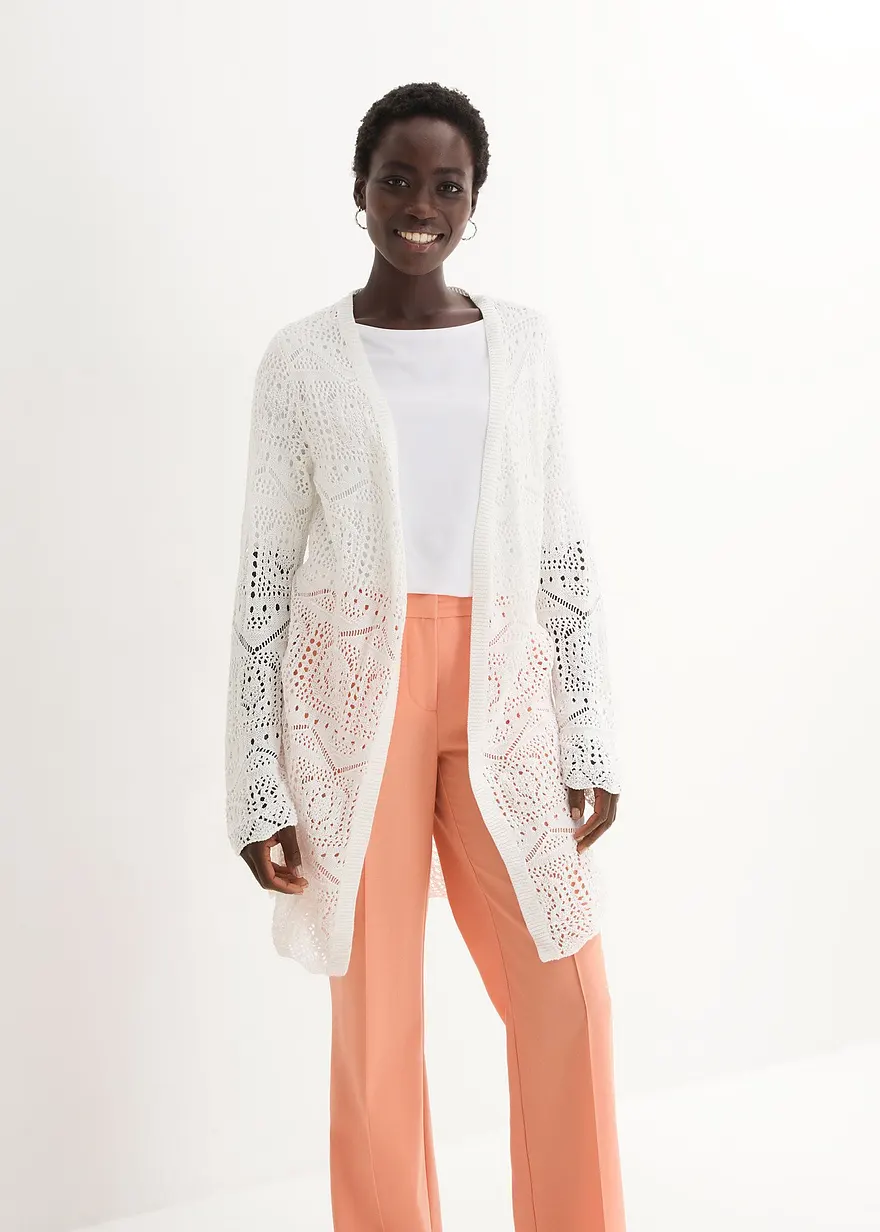 Ajour Longstrickjacke