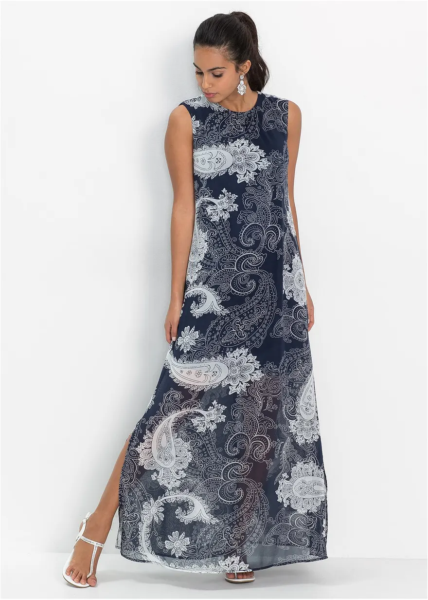 Langes Chiffonkleid