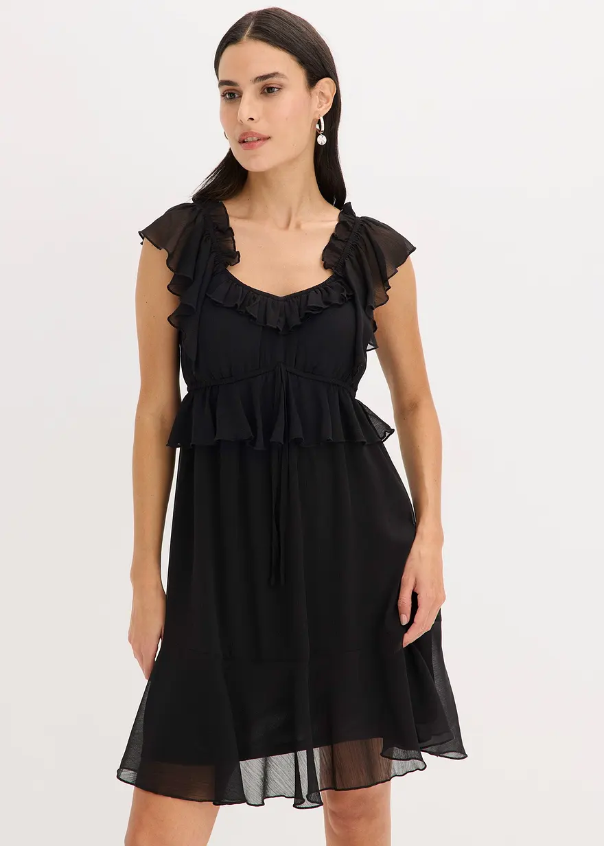 Chiffonkleid in A-Linie