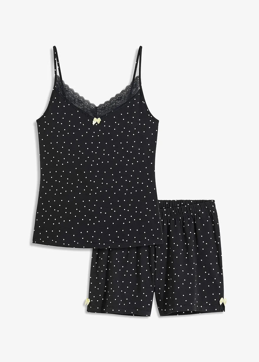 Shorty mit dezenter Spitze