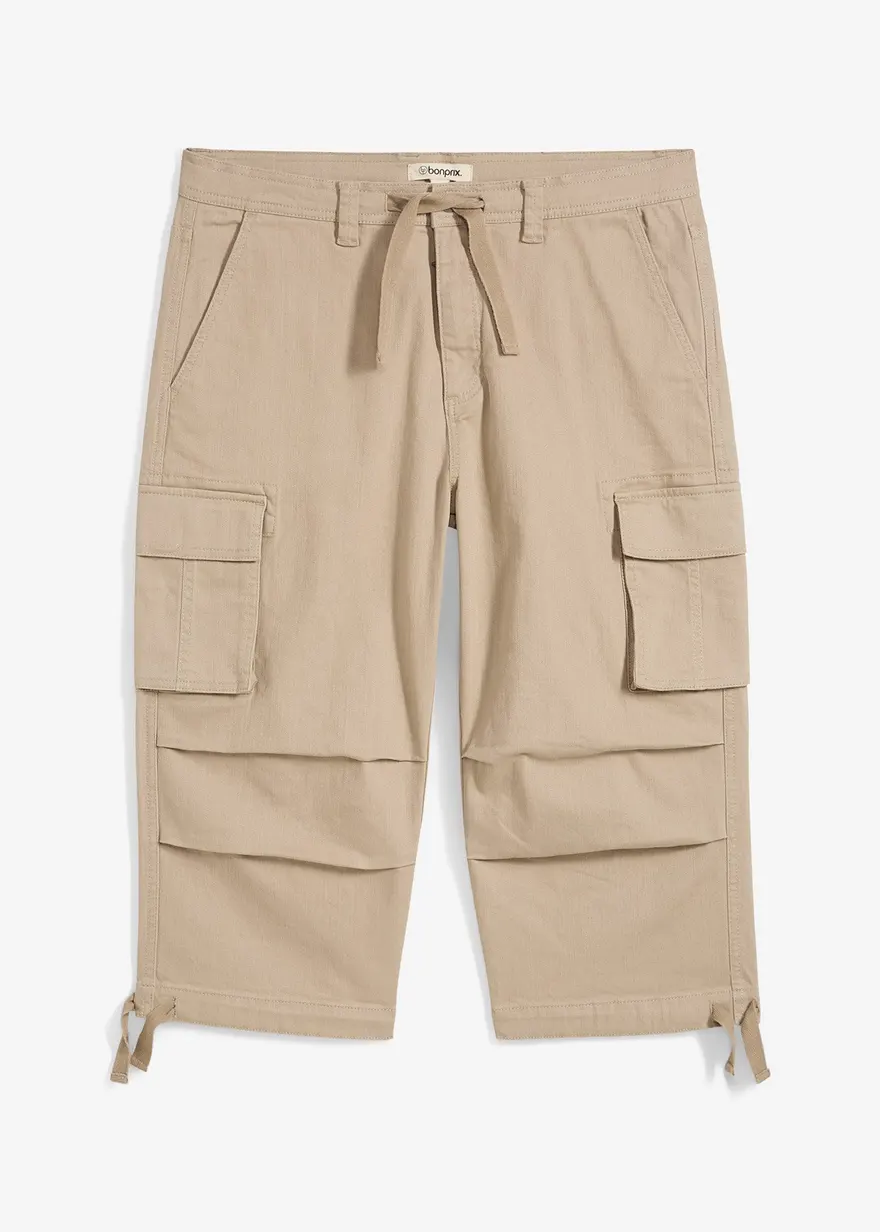 Loose Fit Stretch-3/4-Cargohose, extra weit