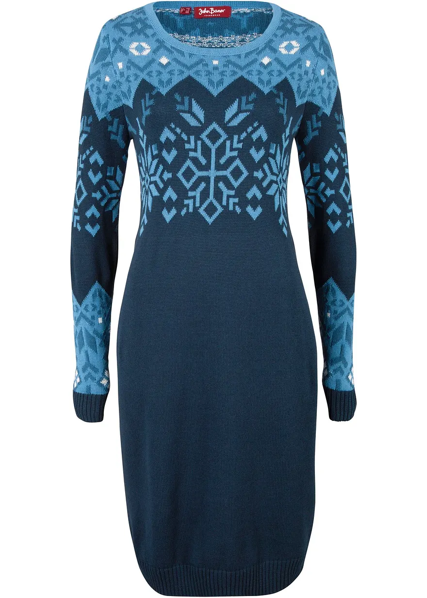 Strickkleid mit Norwegermuster