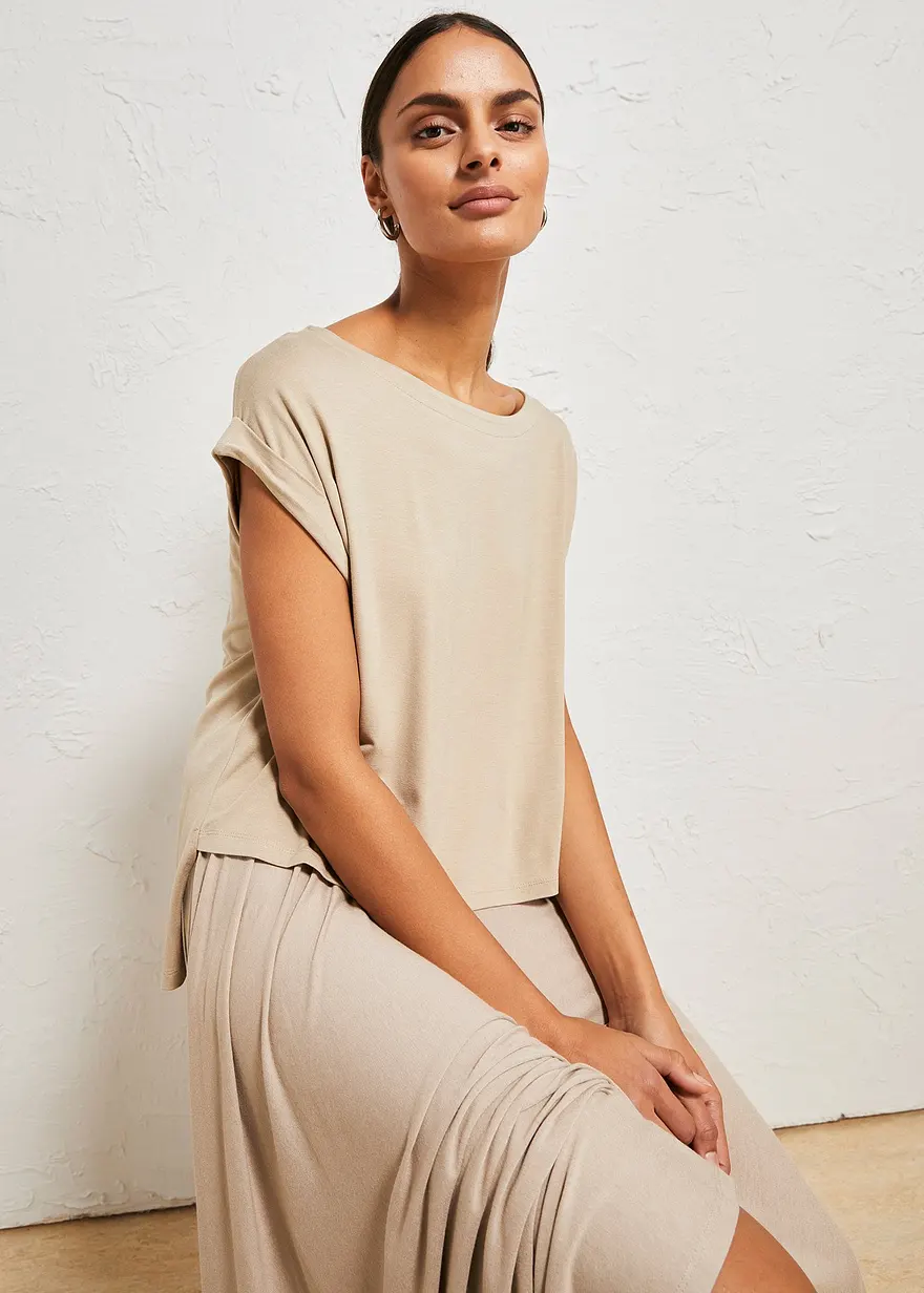 Oversize-Shirt aus fließender Viskose
