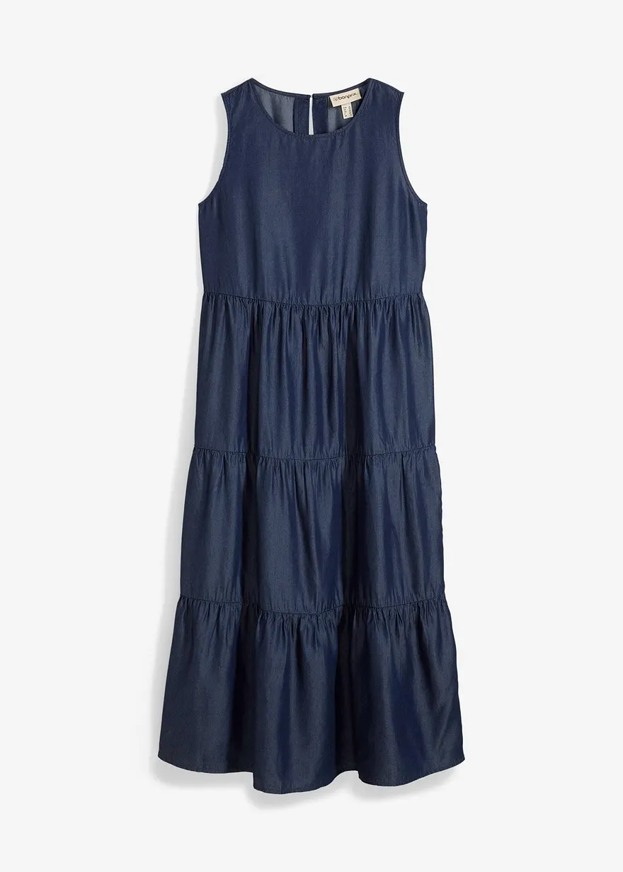 Midikleid aus glattem Lyocell
