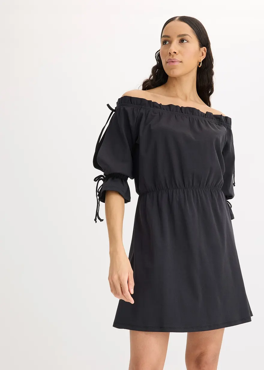 Jerseykleid mit Carmen-Ausschnitt