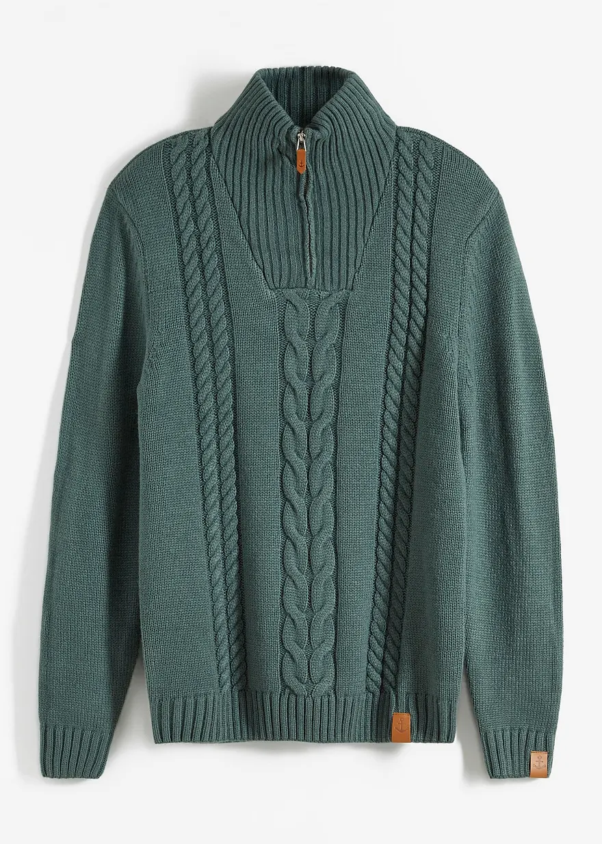 Grobstrick Troyer Pullover mit Zopfmuster