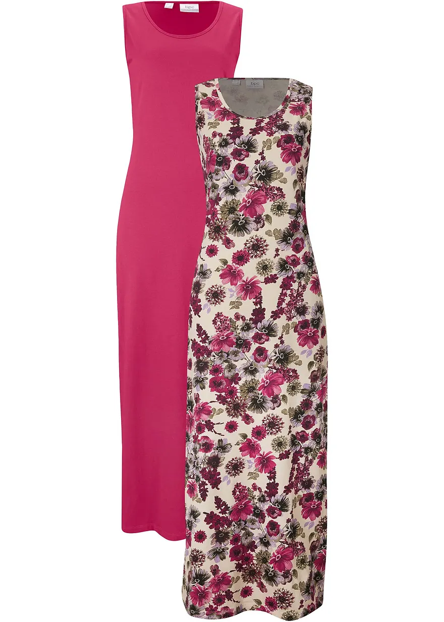 Maxikleid aus reiner Baumwolle (2er Pack)