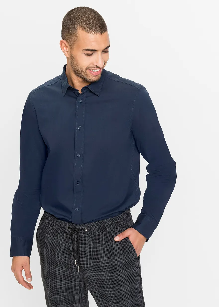Business-Hemd mit Stretch, Slim Fit