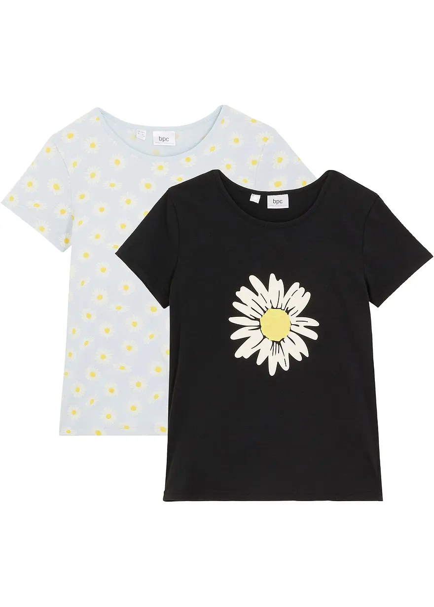 T-Shirt aus reiner Baumwolle (2er Pack)