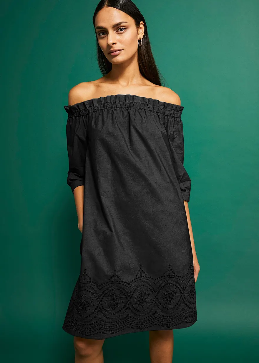 Off-Shoulder-Kleid aus reiner Baumwolle