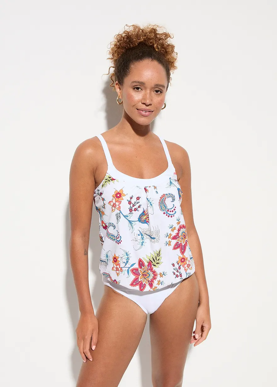 Oversize-Tankini (2-tlg.Set) mit verstellbaren Trägern