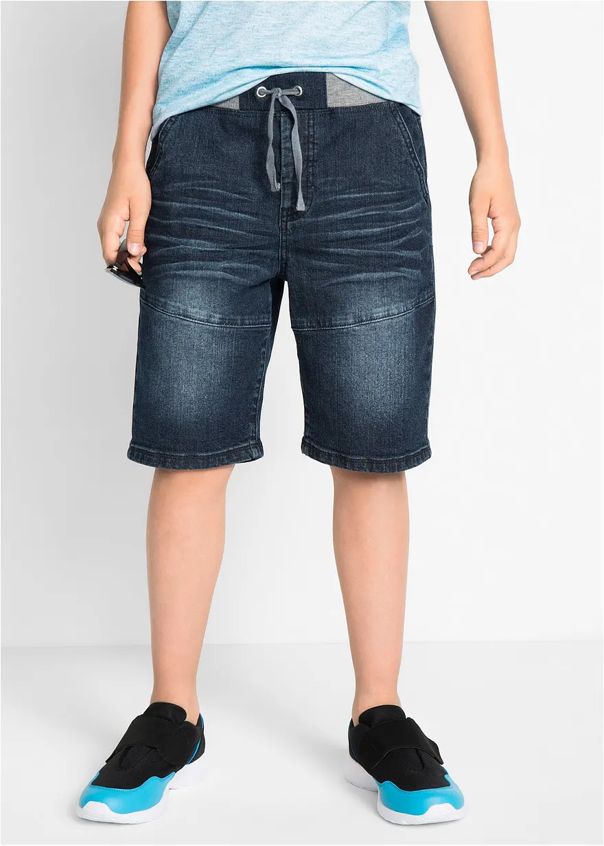 Stretch-Jeans-Bermuda, Regular Fit