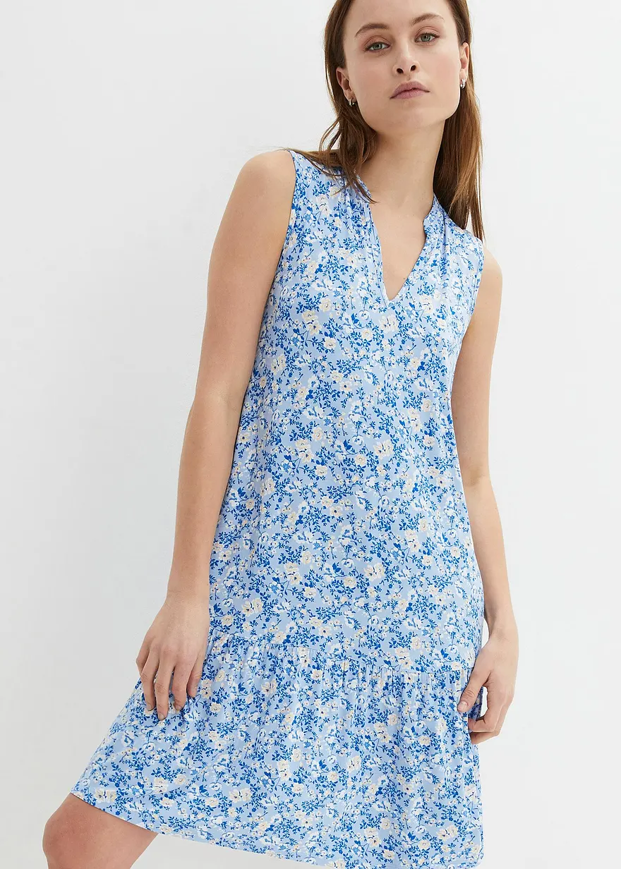 Shirtkleid aus fließendem Viskose-Mix