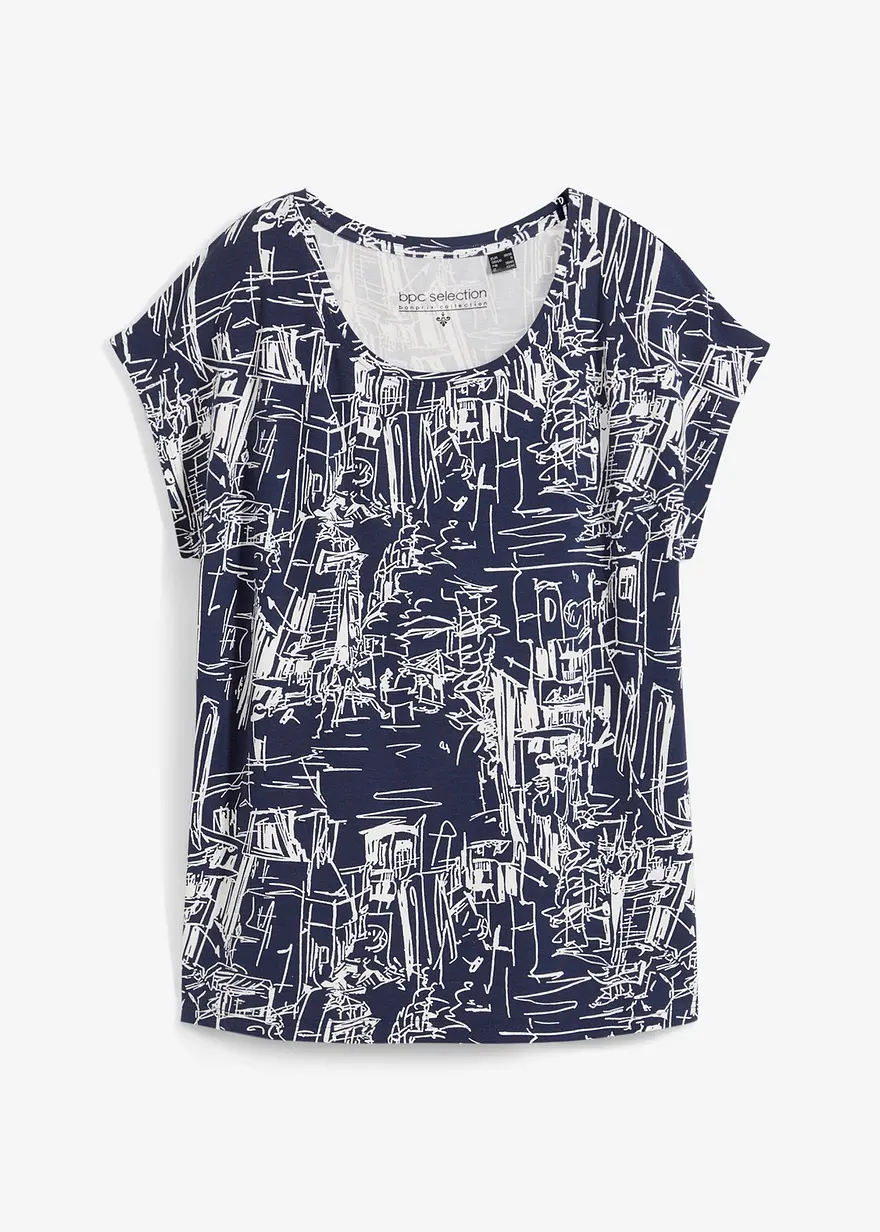 Shirt mit Skizzendruck