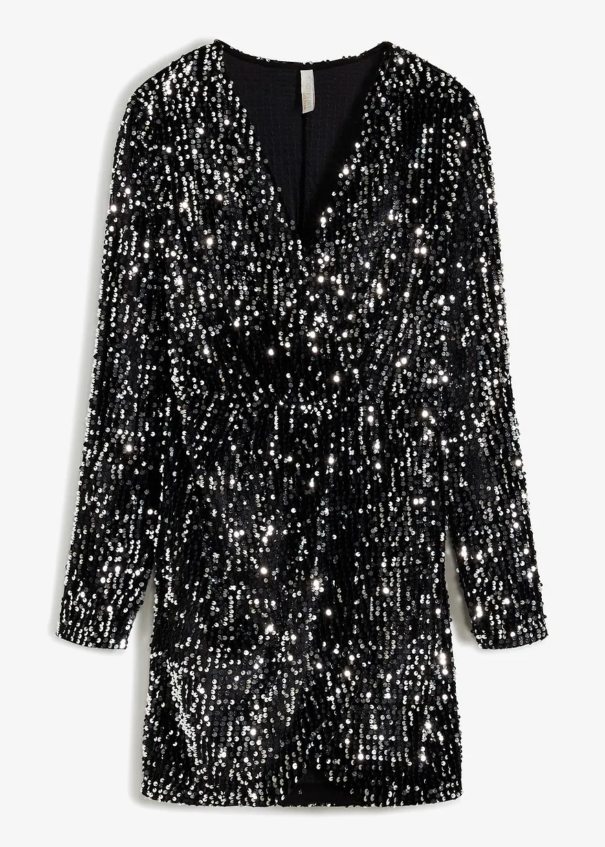 Paillettenkleid aus softem Samt