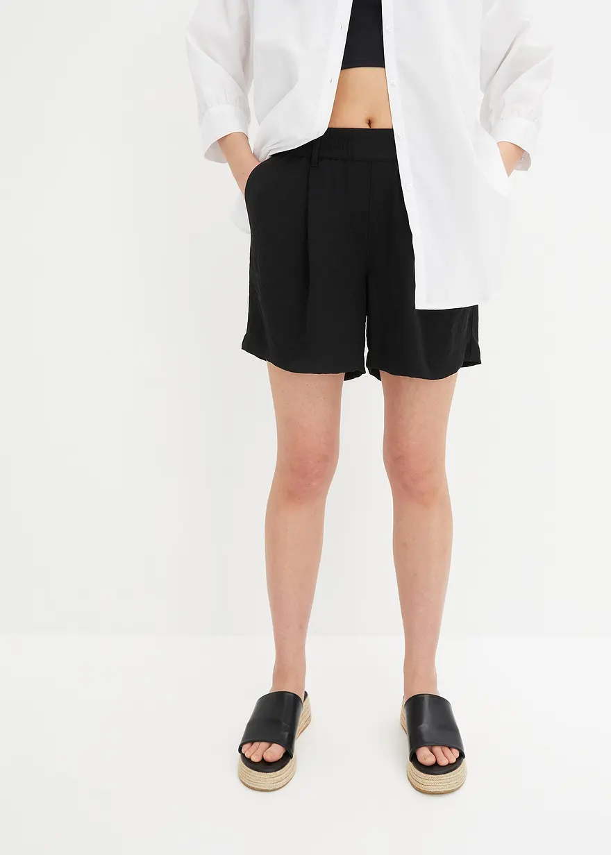 Schlupf-Shorts aus luftigem Crêpe