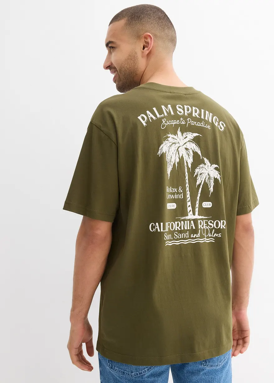 T-Shirt mit Rückenprint, Loose Fit