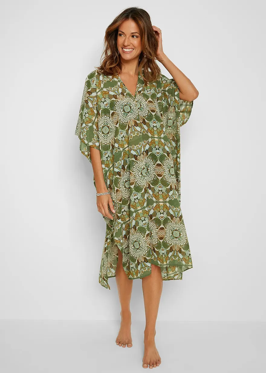 Oversize Strandtunika aus leichtem Chiffon